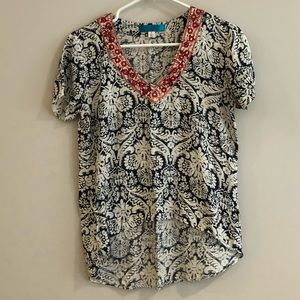 High Low Patterned Top